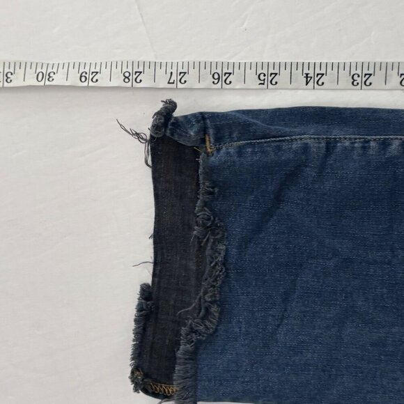 Frame Le High Straight Blue Jeans Denim Casual Raw Hem Stretch Women's Sz 30 GUC - Picture 9 of 9